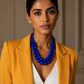 Azure bloom statement necklace