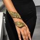 Auric Leaf Sculptural Cuff Bracelet