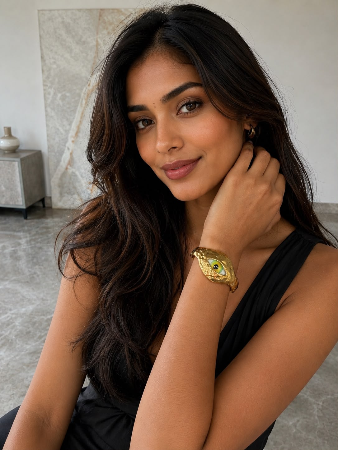 Aurea Evil Eye Cuff Bracelet