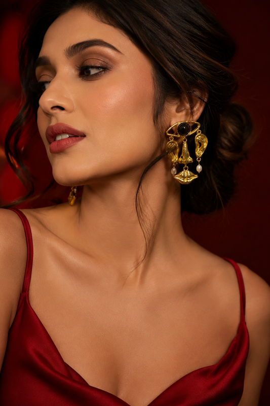 Mystic Face Statement Earrings