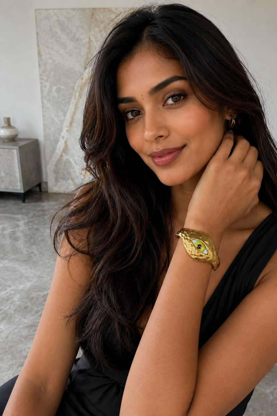Aurea Evil Eye Cuff Bracelet