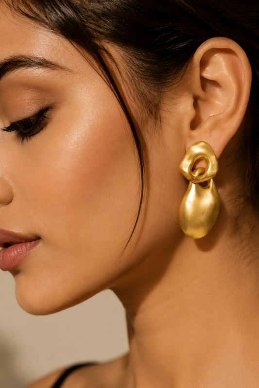 Organic Sculpt Drop Earrings