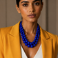 Azure bloom statement necklace